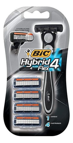 Bic Hybrid 4 Flex - Maquinilla De Afeitar Desechable, 1 M