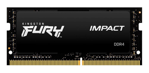 Imagem 1 de 2 de Memória RAM Fury Impact DDR4 color preto  8GB 1 Kingston KF426S15IB/8