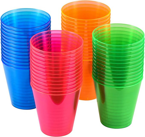 Vasos Shot Acrilico Colores Varios Paq. 30unid 50ml Cotillon