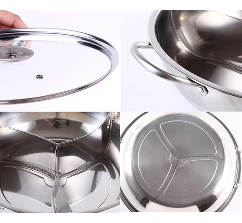 Olla Caliente Con Divisor, Utensilios De Cocina 31,2 Cm