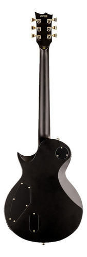Guitarra eléctrica LTD EC Series EC-1000BLK vintage de caoba negra con diapasón macassar de ébano