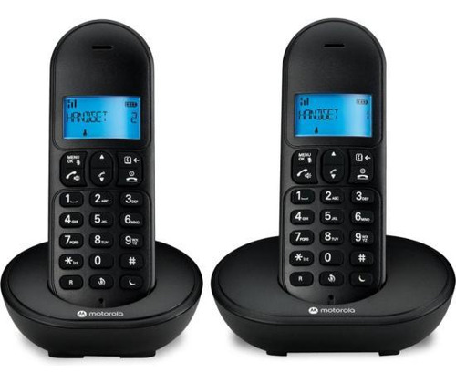 Telefone Sem Fio Motorola Mt150-2 Dect Com 2 Preto