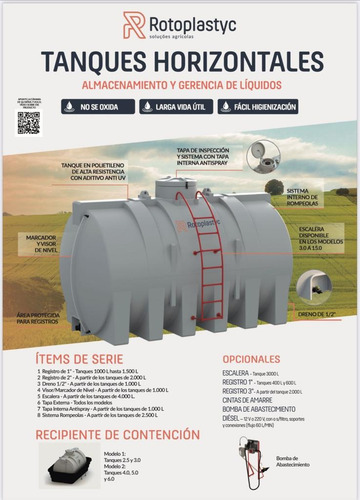 Tanque De Agua O Gasoil - 6000 Lts Rotoplastyc