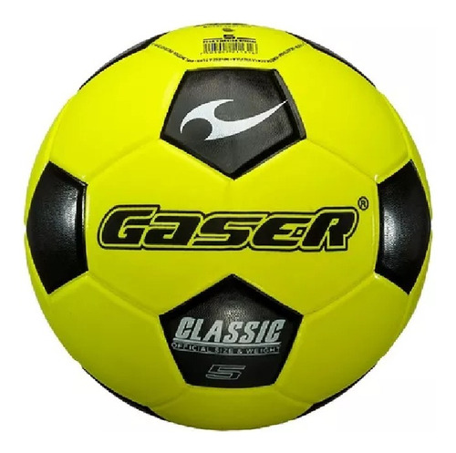 Balón Futbol Original Gaser Classic Fosfo #5 Amarillo Color Amarillo/Negro/Blanco