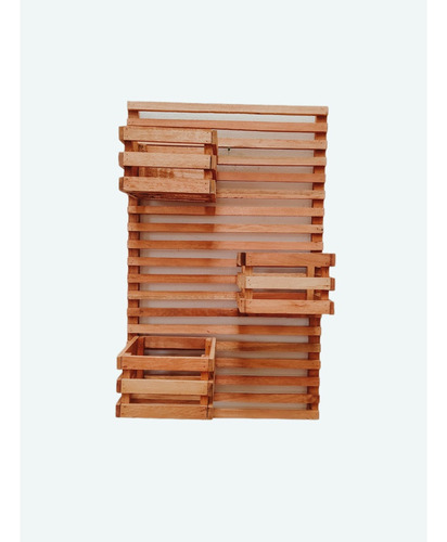 Jardim Vertical Madeira 75 X 70 Modular 1 Unid Horta Treliça