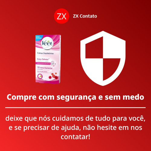 Veet Cera Fria Corporal Peles Normais C/ 12 Folhas