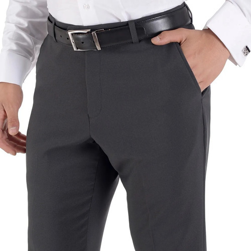 Pantalón Yale Hombre Vestir Liso Sin Pinzas Recto Marquiz