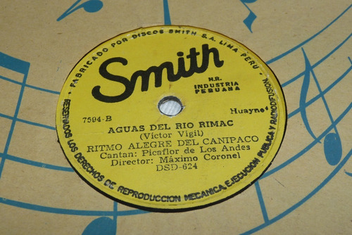 Jch- Picaflor De Los Andes Ritmo Alegre Del Canipato 78 Rpm