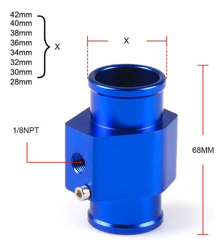 Indicador De Temperatura Del Agua 60mm Con Adaptador 38mm