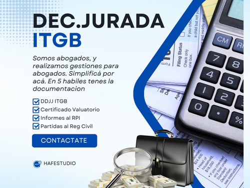 Itgb - Confeccion De Declaracion Jurada De Itgb