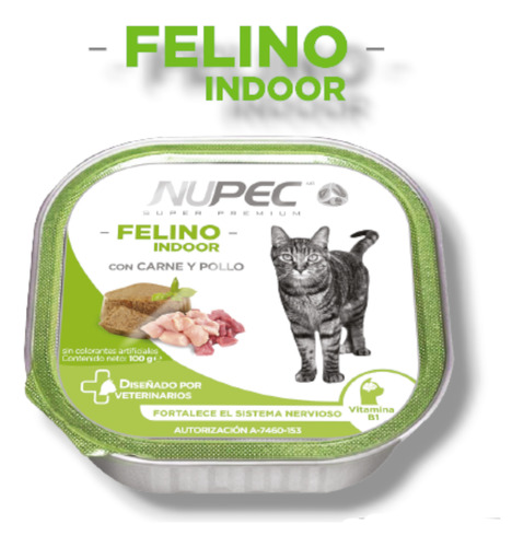 Lata Nupec Felino Indoor 100g | Gato Adulto