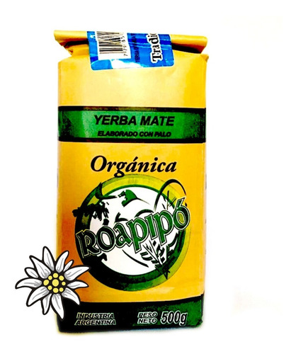 Yerba Mate Orgánica Con Palo Roapipó 500 Gr. Pack X 4