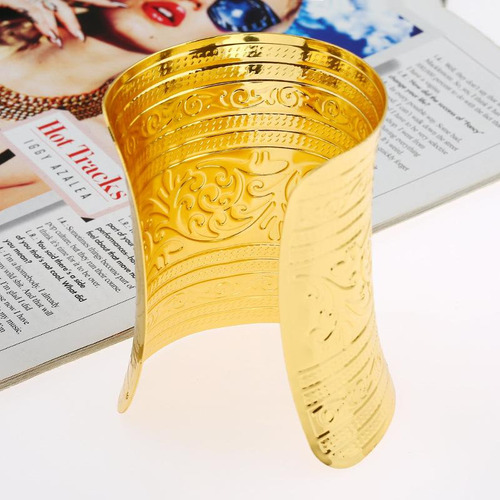2x De Brazalete De Manguito Abierto De Ancho Joyas De Moda