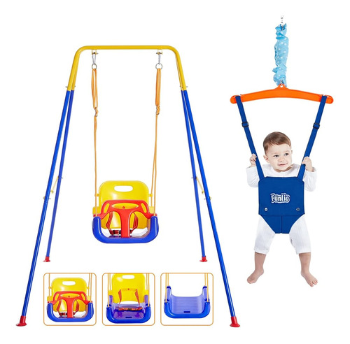 Funlio 2 En 1 Swing Set Para Niños Pequeños Y Saltadores De 