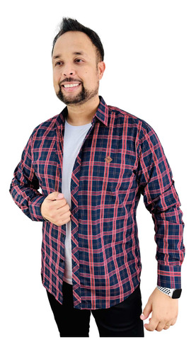 Camisa Masculina Xadrez Estilosa Red Nose