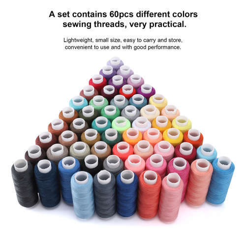 Hilo De Coser De 250 Yardas, 60 Piezas, Set De Ropa En Rollo