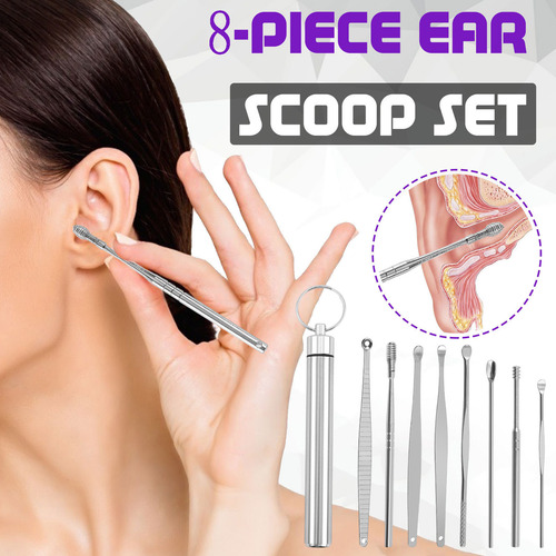 Kit De Extracción De Cera De Oído De 8 Piezas, Acupuntura Pa