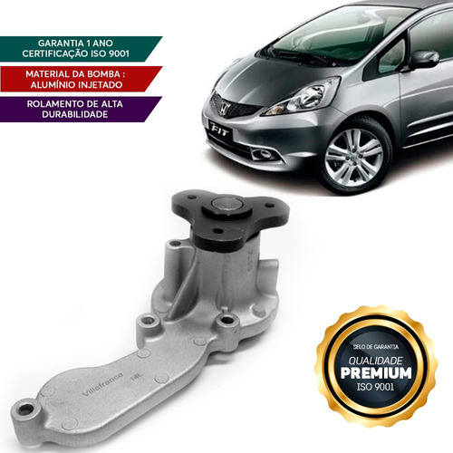 Bomba D'agua Honda Fit 1.4 16v / 1.5 16v  2008 2009 Á 2013.