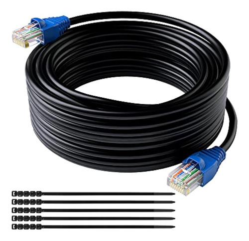 Cable Ethernet Cat6 Para Exteriores Servicio Pesado 100 Pies