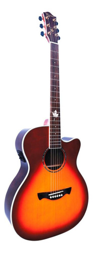 Guitarra acústica Tagima Canada Montreal EQ para diestros cherry burst