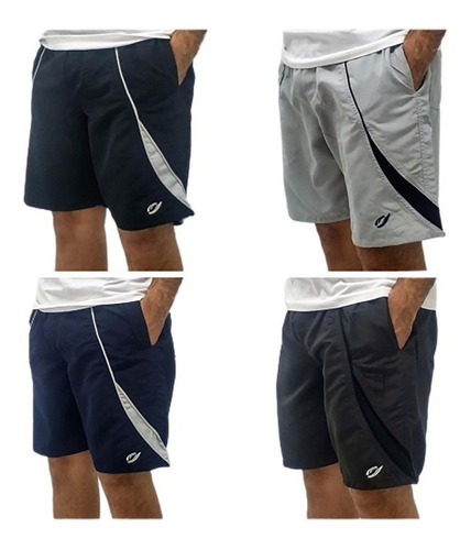 Kit 3 Shorts Masculino Calção Tactel Praia Esporte 3 Bolsos