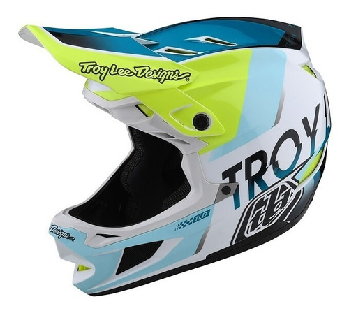 Casco Troy Lee Designs D4 Composite Helmet Team Sram White