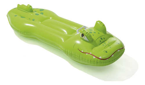 Colchoneta Inflable Hipopotamo Cocodrilo Bestway Pileta Rex Color Verde