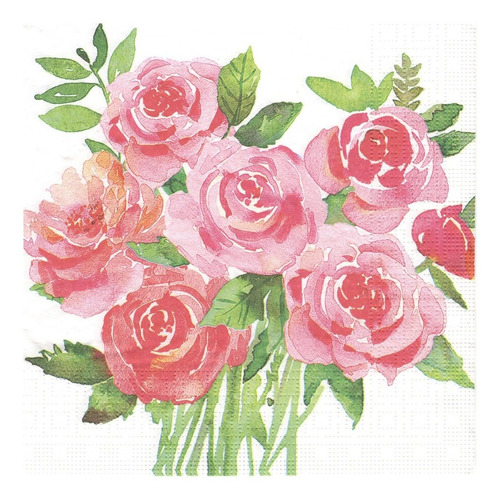 Imagen 4 de 6 de Servilletas Decoupage Set Flores Y Rosas Laura Craft