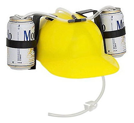 Casco Para Beber Ez Drinker Beer And Soda Guzzler (amarillo)