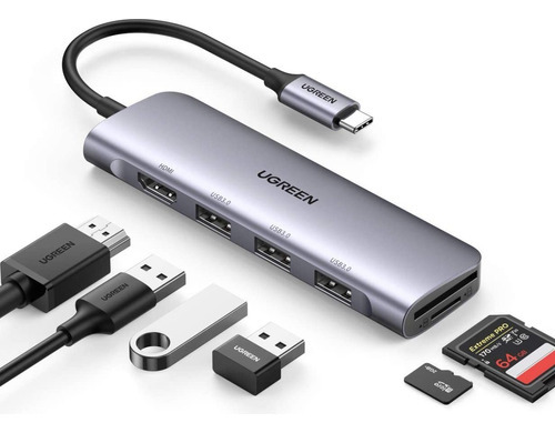 Ugreen Usb C Hub Adaptador Usb C Hdmi 6 En 1 Tipo C Hub Con