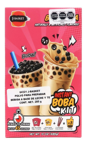 Kit Instantáneo De Boba Sabor Té Negro 285 Gr, J-basket