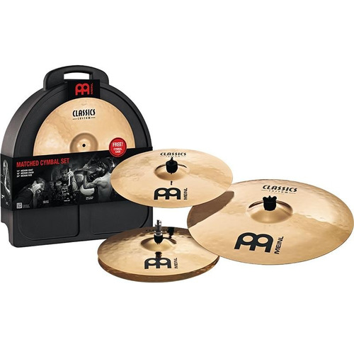 Kit De Pratos Meinl Classics Custom Com Case