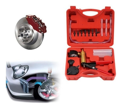 Bomba De Vacio Manual Frenos Purgador Manómetro De Aluminio