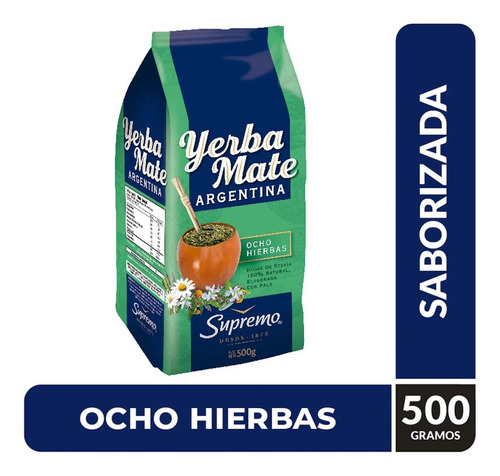 Yerba Mate Supremo 8 Hierbas 500gr(1 Display)-super