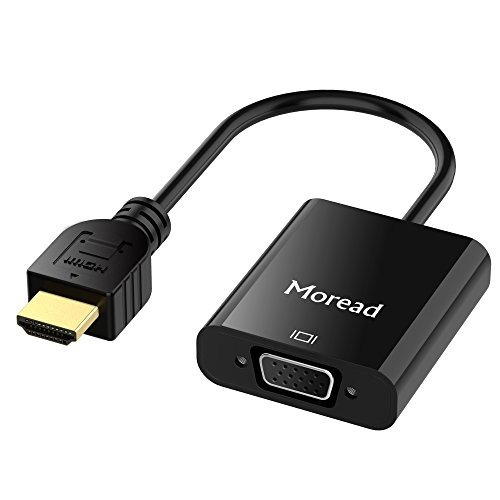 Adaptador De Hdmi A Vga Con Audio, Moread Conector De Hdmi A