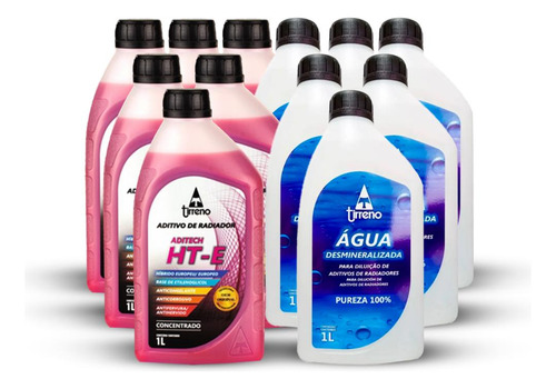 Água Desmineralizada + Aditivo Radiador Concentrado Ht-e