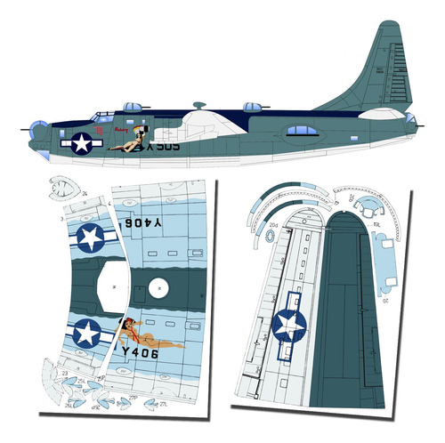 Pb4y-2 Privateer 1.33 Papercraft