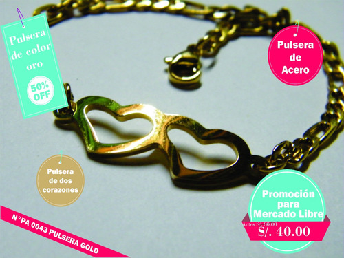 Pulsera Elegante De Acero - De Corazon Para Compromisos
