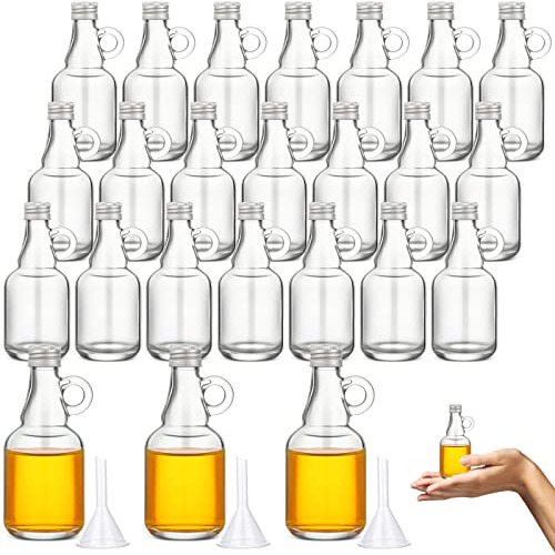 Lallisa 24 Pcs Mini Botellas De Vidrio Jarabe Granel De...