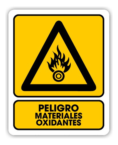 Señalamiento Peligro Materiales Oxidantes 25x35 