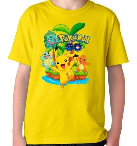 Remeras Camisetas Pikachu Pokemon Varios Diseños Y Colores