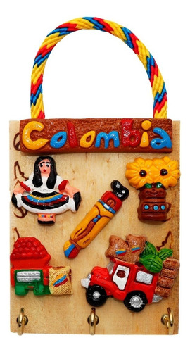 Porta Llaves Artesanía Campesina Chiva Colombiana Decoracion