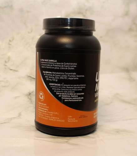 Imagen 4 de 4 de Ultra Mass Vainilla - Natural Power 1 Kg