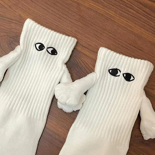 Divertidos Calcetines De Mano Pareja De Muñecas 3d De Succió