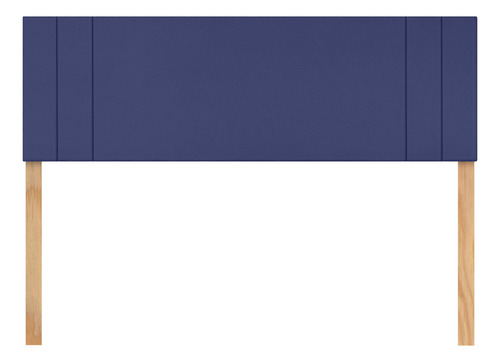 Cabecera Matrimonial Dotico Raya Lateral 3 En 1 Moderna Color Azul Marino