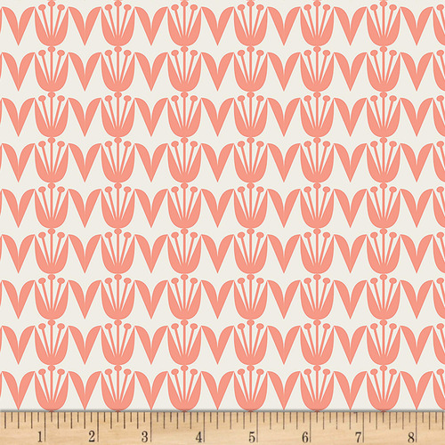 Tela De Tulipanes Rubor Melocotón Art Gallery Fabrics 1m