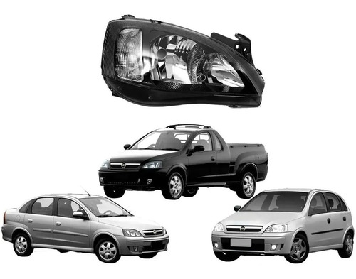 Farol Corsa Montana 2003 2004 2005 A 2007 Mascara L Direito