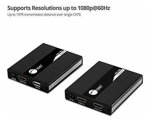 1080p Hdmi Usb Kvm Extensor Sobre 5e 6 Poc Transmisor Cerca