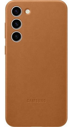 Case Samsung Leather Cover Para Galaxy S23 Plus  Camel