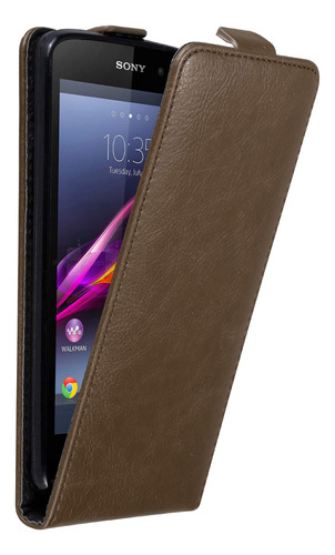 Funda Cadorabo Compatible Con Sony Xperia Z1 En Marron Cafe